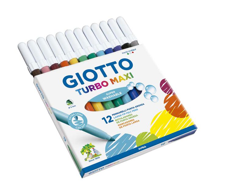 Rotuladores Giotto Turbo Maxi 12 colores