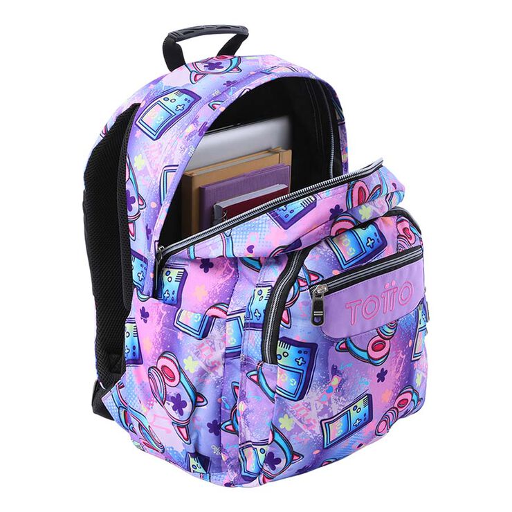 Mochila Totto Acuareles Gaming lila