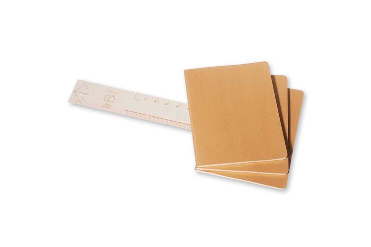 Pack 3 Libretas Moleskine XL kraft liso