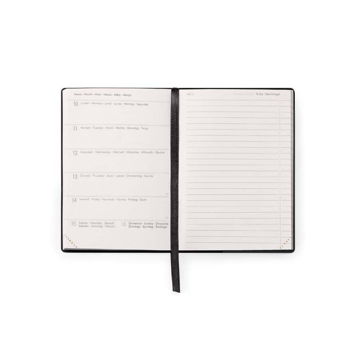 Agenda Legami 18 mesos small setm/vista mult 24-25 Black Diamond