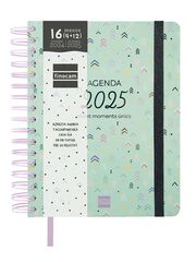 Agenda Finocam 16M Vitae 1/4 setm/vista cat 24-25 verd