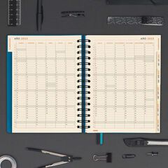 Agenda Finocam 16M Tempus 1/4 sem/vista cas 24-25 azul