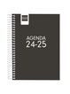 Agenda escolar Finocam Cool 1/8 día/pág cas 24-25 negro