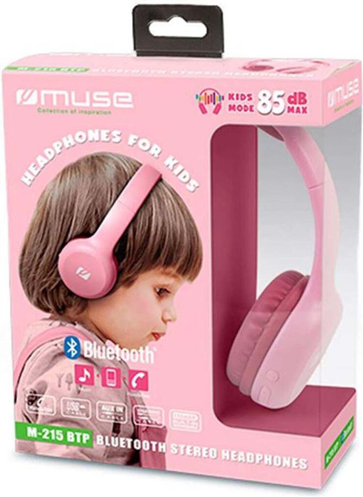 Auricular infantil Bluetooth Muse rosa