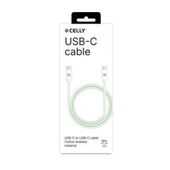 Cable USB-C 1,5m Celly verd pastel