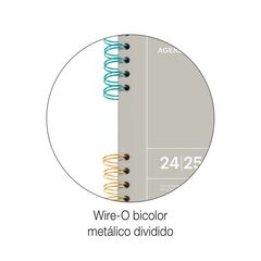 Agenda escolar Miquelrius A5 setm/vista castellà 24-25 gris