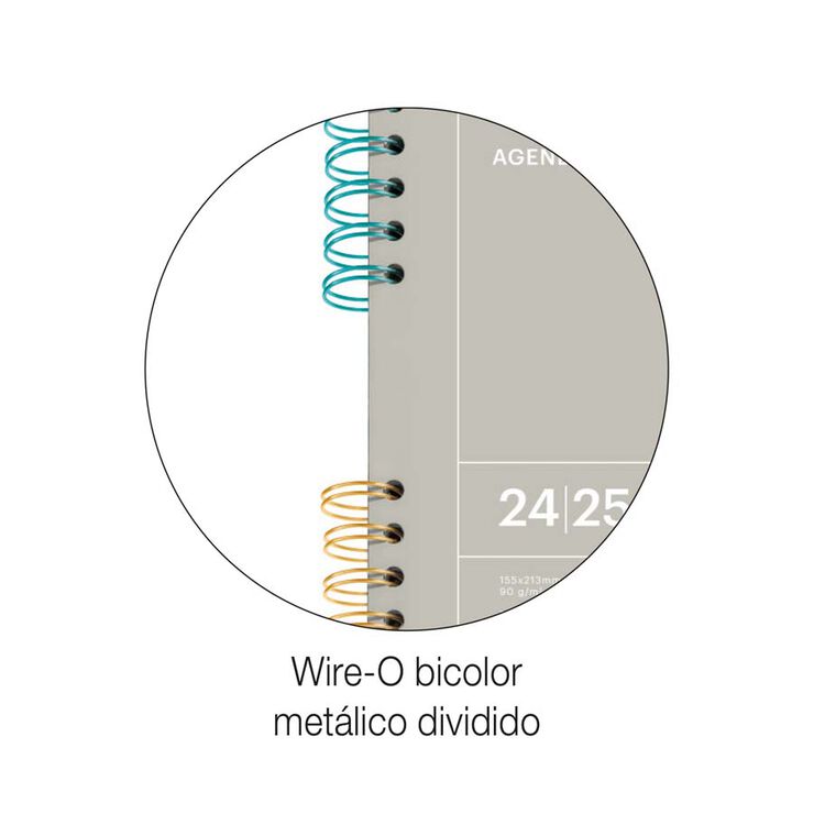 Agenda escolar Miquelrius A5 setm/vista castellà 24-25 gris