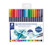 Rotuladores doble punta pincel Staedtler Duo Letter 18 colores