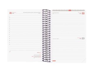 Agenda escolar Finocam espiral E8 día/pág cat 24-25 azul