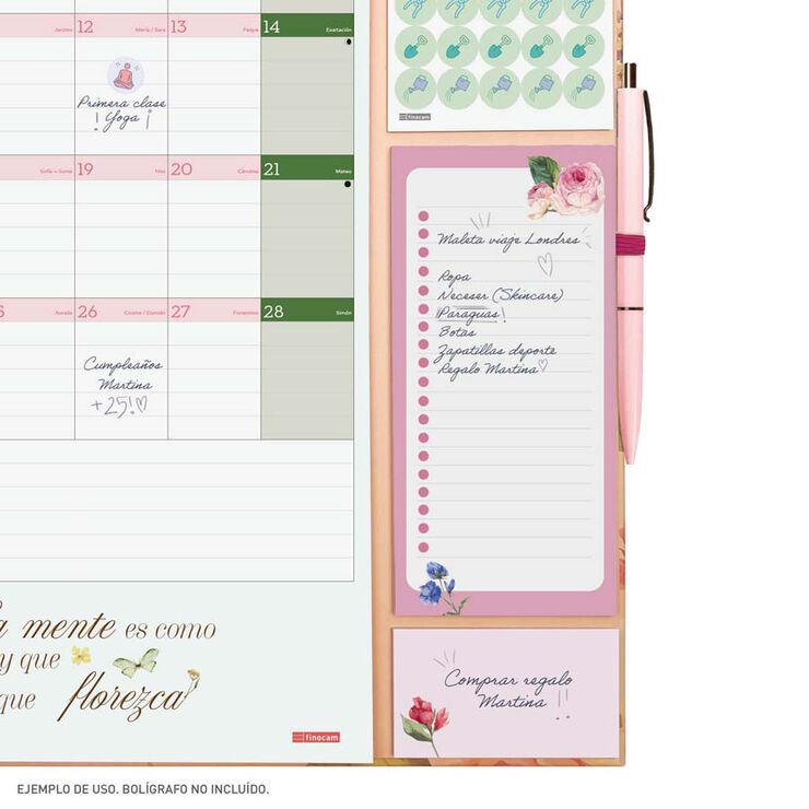 Calendari paret 16 mesos Finocam Plus cas 24-25 Frases