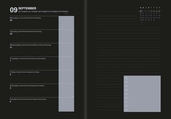 Agenda 16m Life journal A5 setm/vista mult 24-25 negre