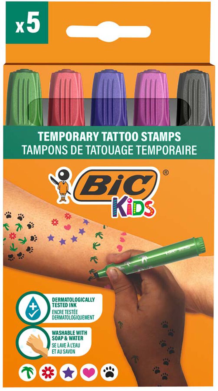 Retoladors Bic Tattoo Stamps 5 colors