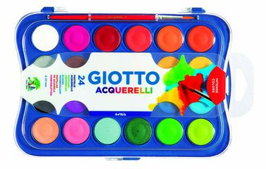 Acuarelas Giotto 24 colores + pincel