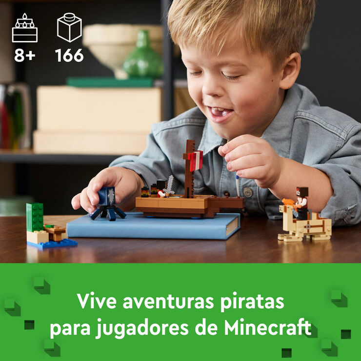 LEGO® Minecraft El Viaje en el Barco Pirata 21259