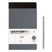 Libreta Leuchtturm Jottbook double A5 tapa blanda liso anthracite/black