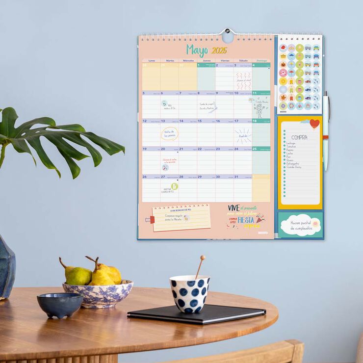 Calendario pared 16 meses Finocam Plus cas 24-25 Familiar