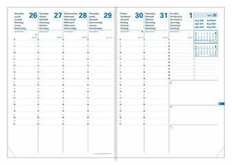 Agenda 16m Everest A5 setm/vista mult 24-25 blau