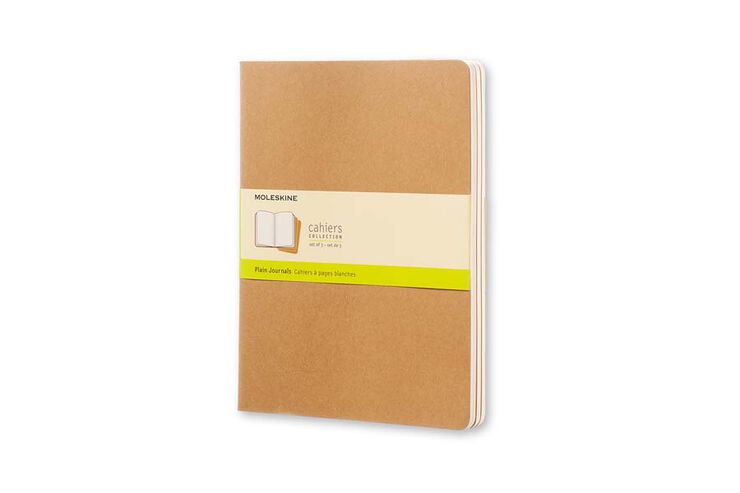 Pack 3 Llibretes Moleskine XL kraft llis