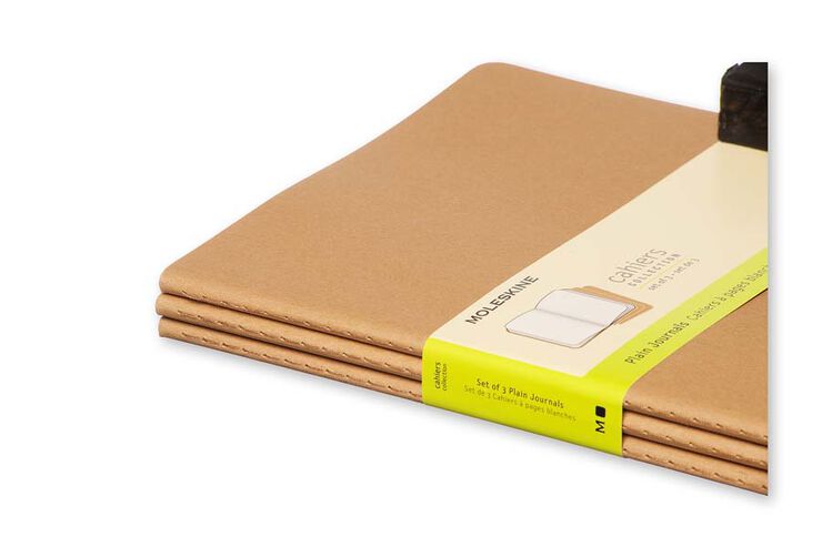 Pack 3 Llibretes Moleskine XL kraft llis