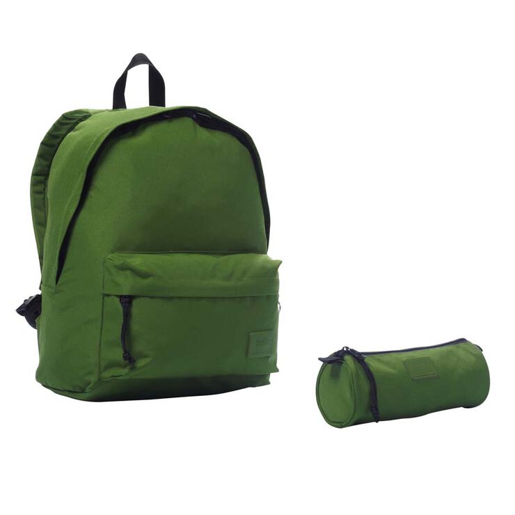 Mochila + Estuche Totto Kalex verde