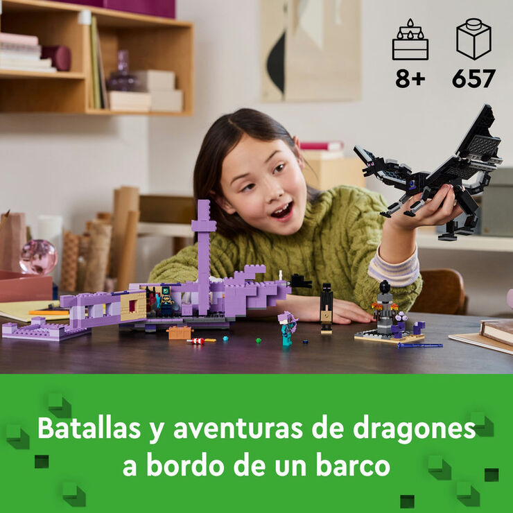 LEGO® Minecraft El Dragón Ender y el Barco del End 21264