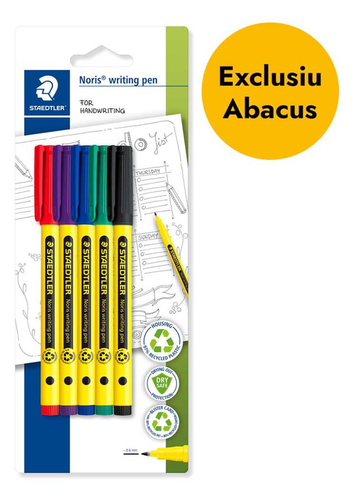 Rotulador Staedtler Noris Writing 5 colores