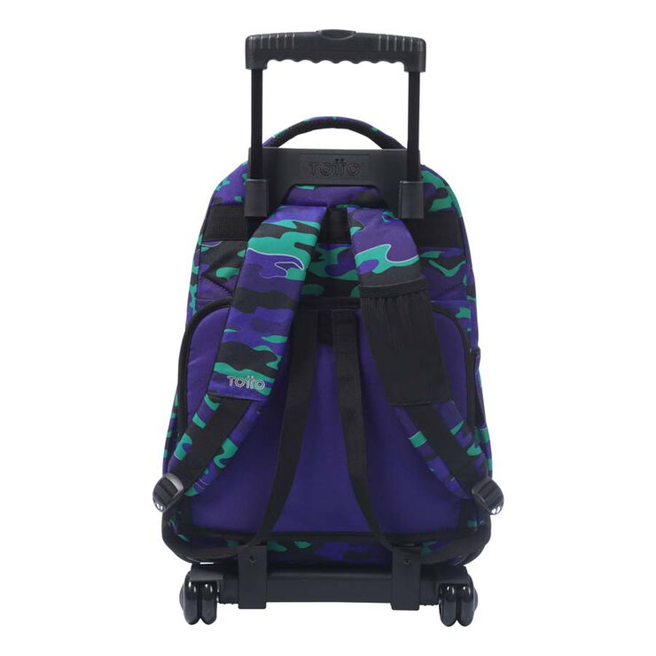 Mochila ruedas Totto Renglones Camo azul