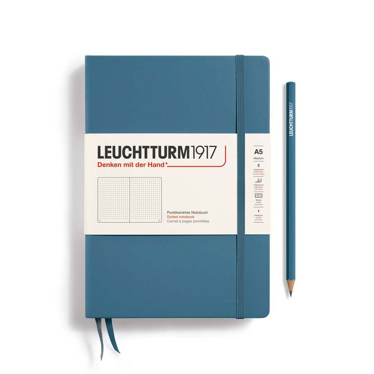 Llibreta Leuchtturm A5 tapa dura dots stone blue