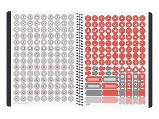 Agenda Finocam 16M Ikon E10 sem/vista mult 24-25 negro