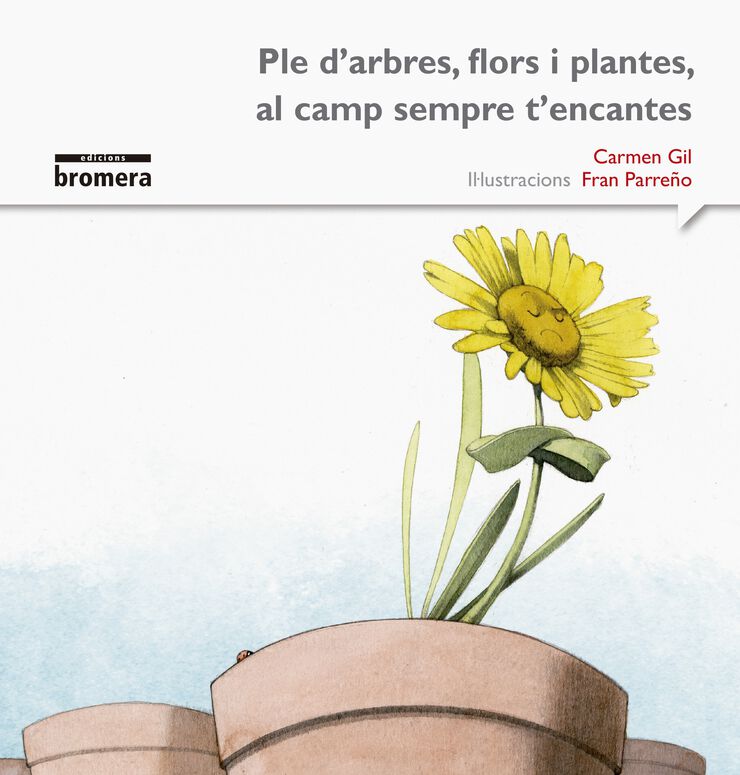 Ple d'arbres, flors i plantes, al camp s