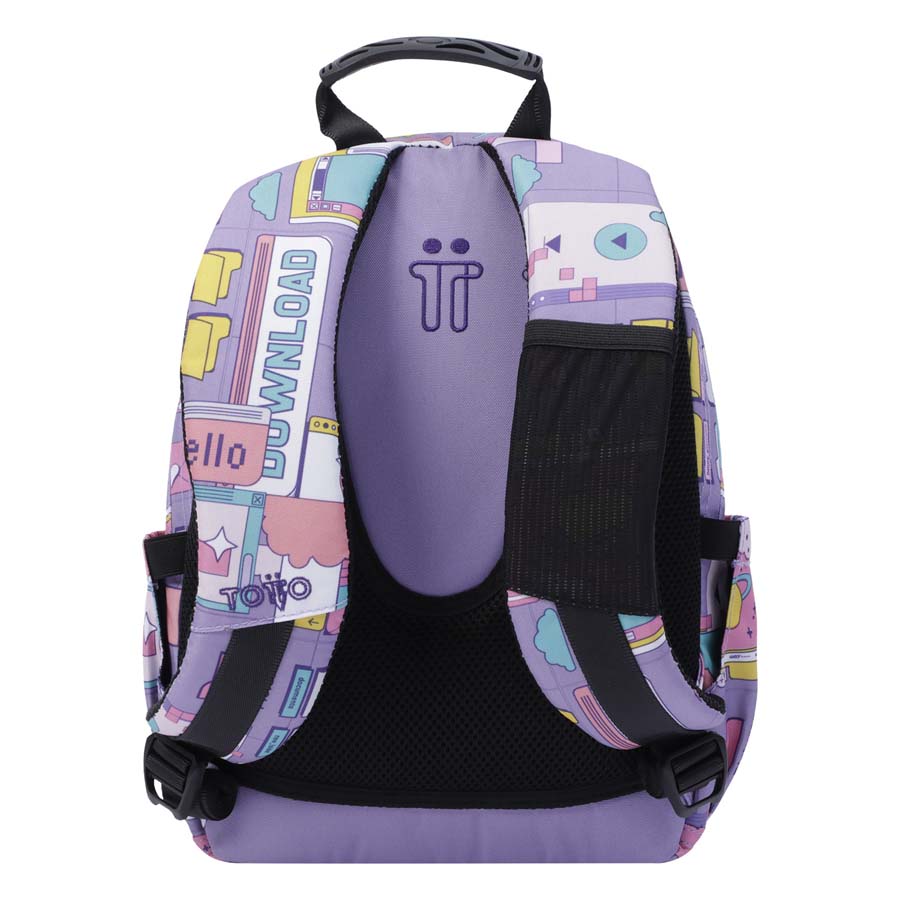 Mochila Ruedas Totto Renglones Morado - Abacus Online