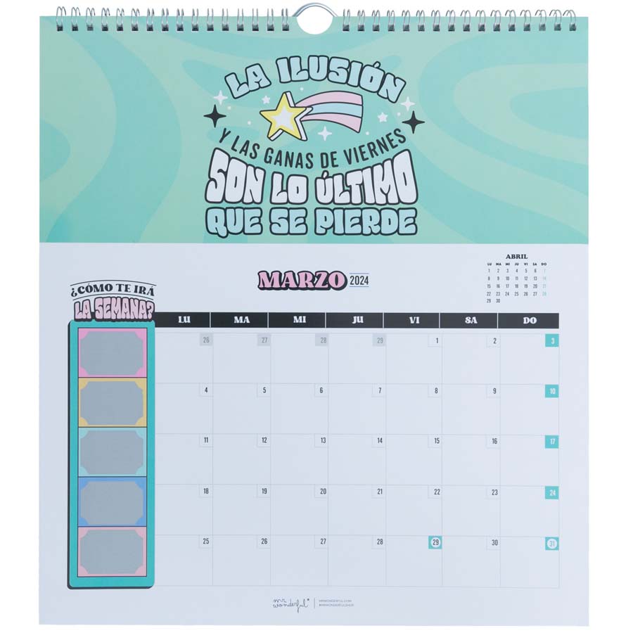 Calendario Pared 2022 Rasca de Mr Wonderful